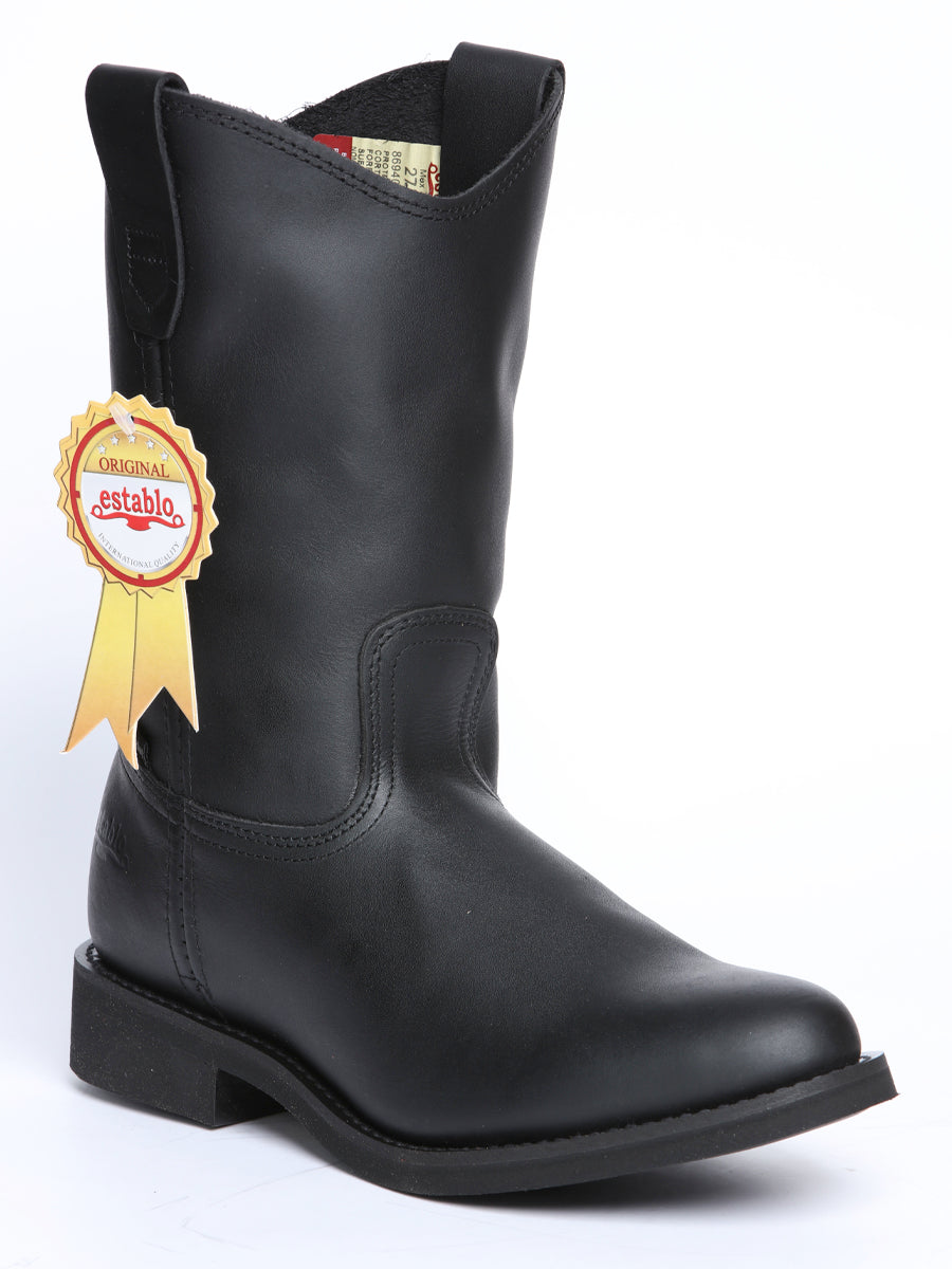 Bota de Trabajo Caballero Establo Piel Vacuna Negro