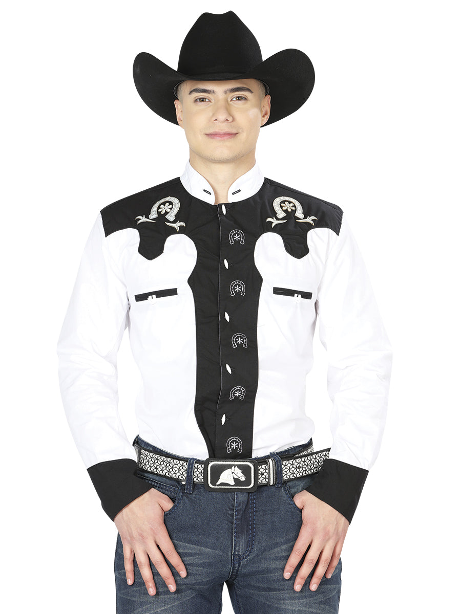 Camisa Charra Manga Larga El General Cvap1022 65% Polyester 35% Algodon Blanca 35187