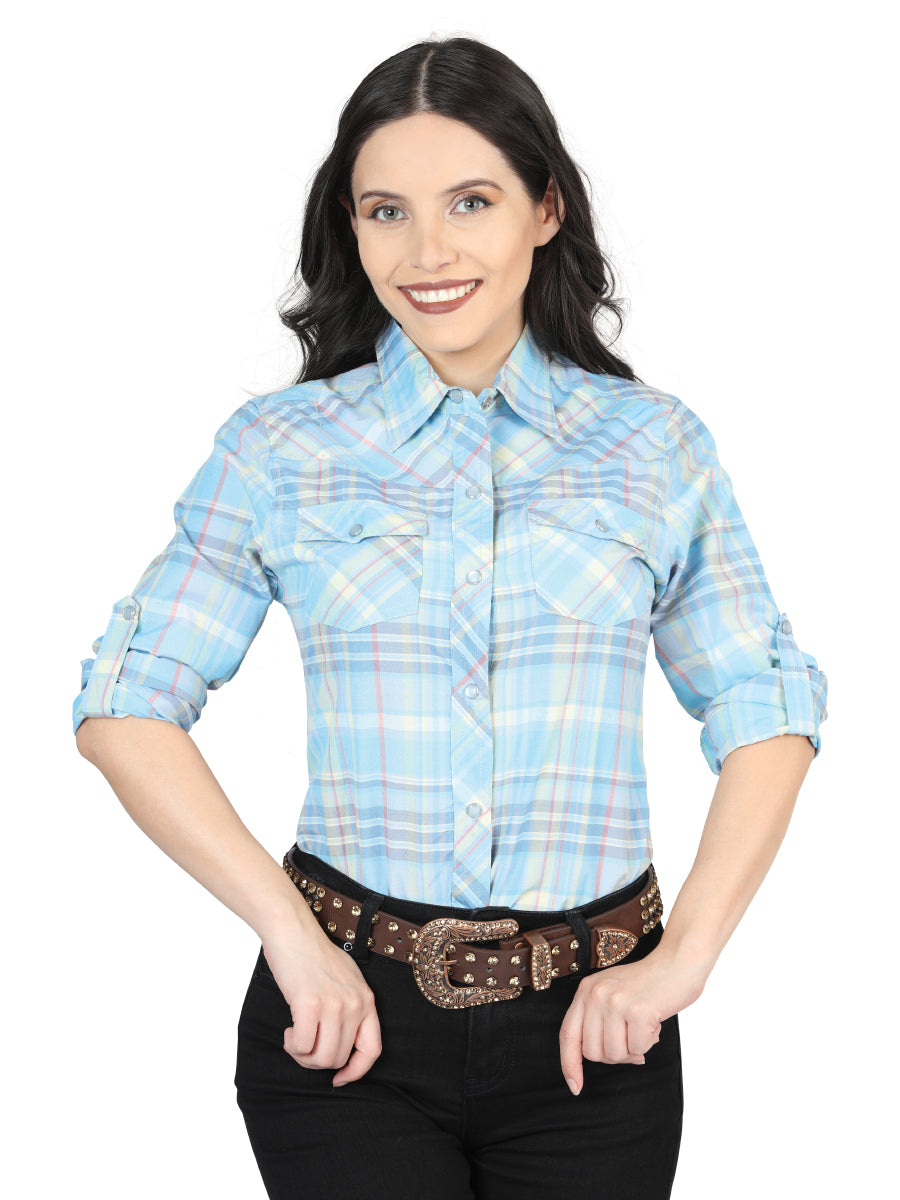 Camisa Vaquera Manga Larga El General Wr2018-5 60% Algodón 40% Poliéster Azul Cielo 41980