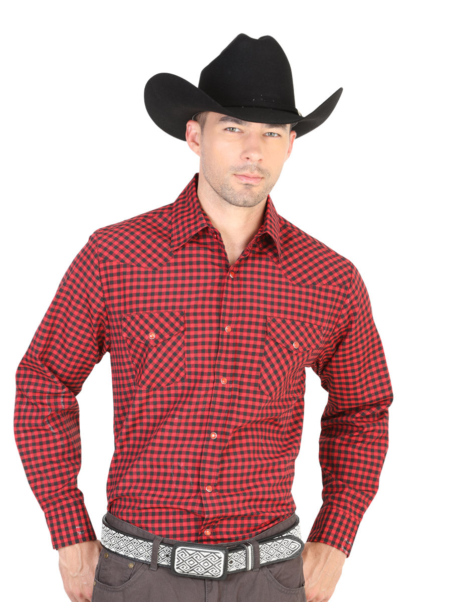 Camisa Vaquera M/ Larga El General 2019-59 55% Algodón 45%Polyester Rojo 42331