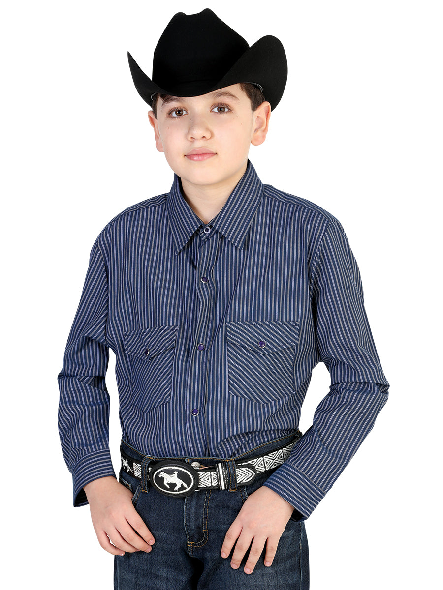 Camisa Vaquera Para Nino El General 2019-64 55% Algodón 45%polyester Cafe 42454