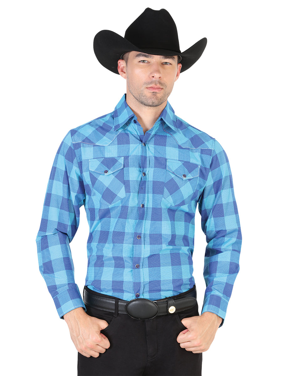 Camisa Vaquera Manga Larga El General 2019-84 55% Algodón 45%polyester Azul 42484