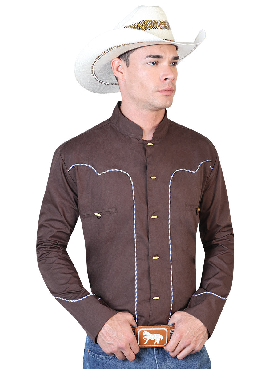 Camisa Charra El General 2019-107 55% Algodón 45%poliéster Café 42529