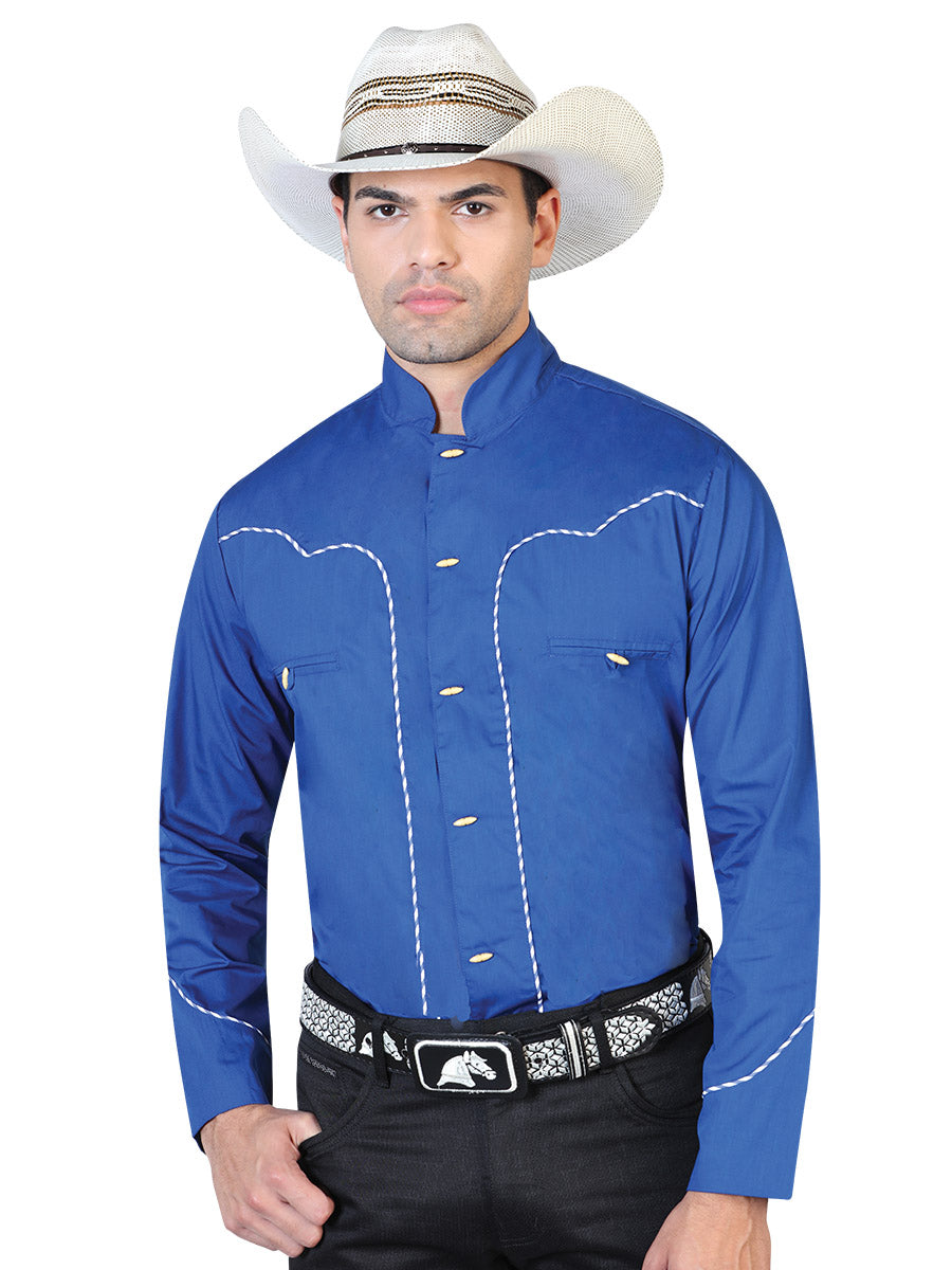 Camisa Charra El General 2019-107 55% Algodón 45%Poliéster Azul Cobalto 42530