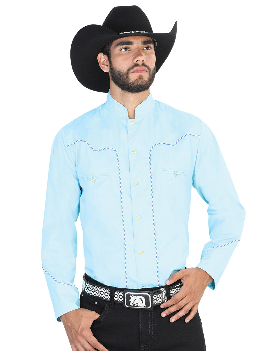 Camisa Charra El General 2019-107 55% Algodón 45%Poliéster Azul Claro 42531
