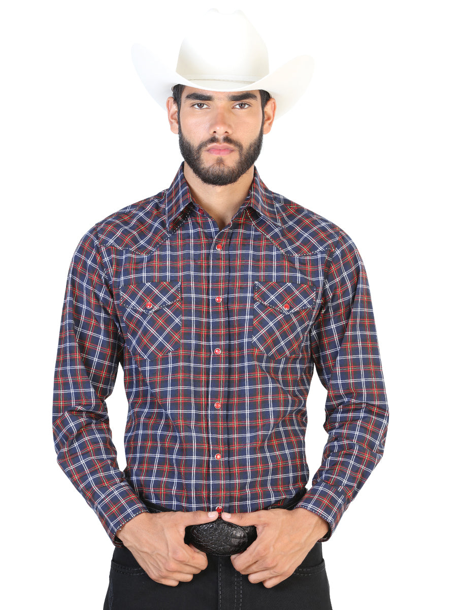 Camisa Vaquera Manga Larga El General 2019-110 55% Algodón 45%Polyester Negro/Blanco 42541