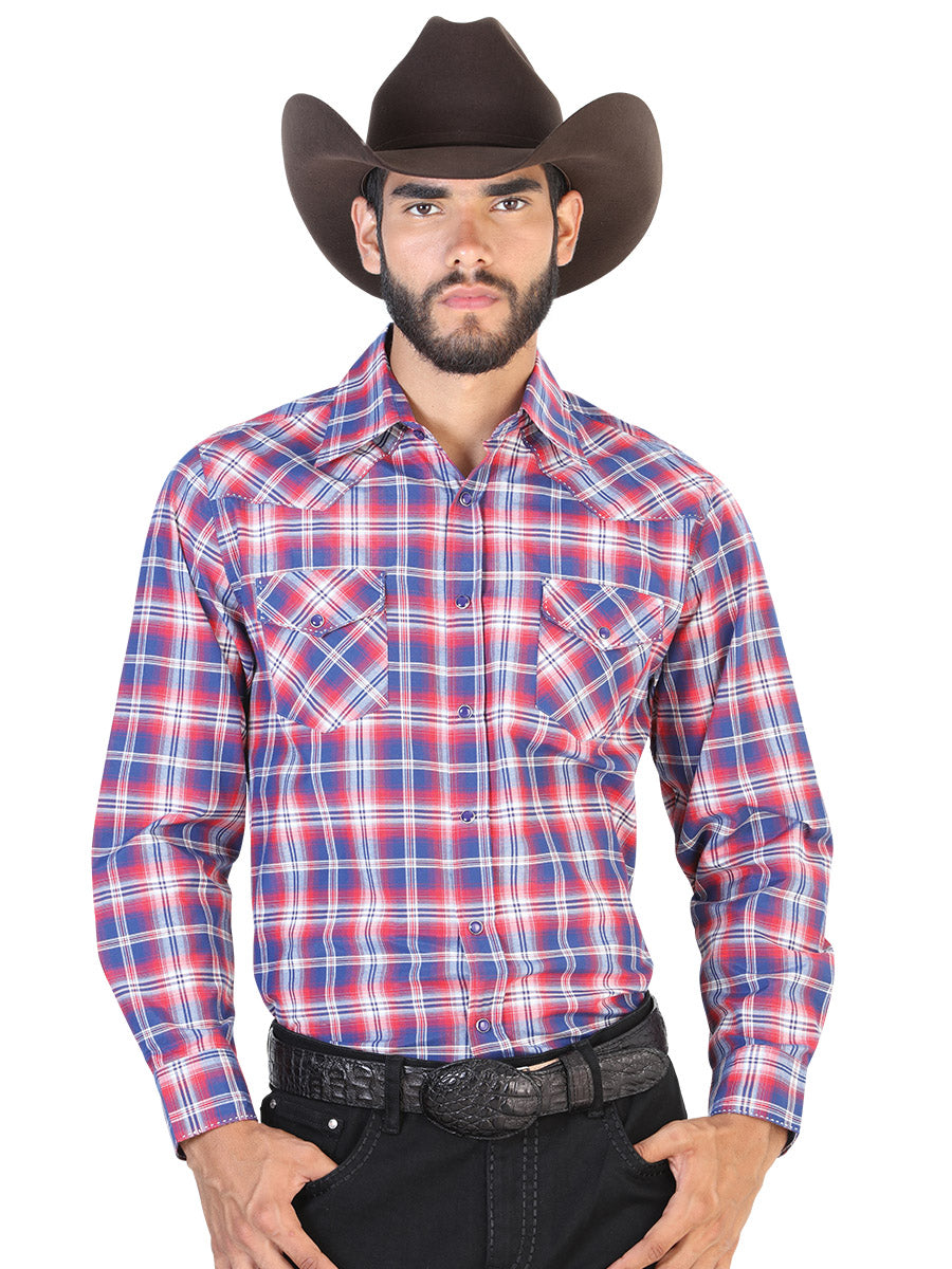 Camisa Vaquera Manga Larga El General 2019-114 55% Algodón 45%Polyester Negro/Rojo 42545