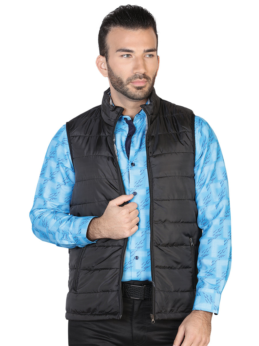 CHALECO CASUAL EL GENERAL 2019-211 100% POLIESTER NEGRO/GRIS 42555