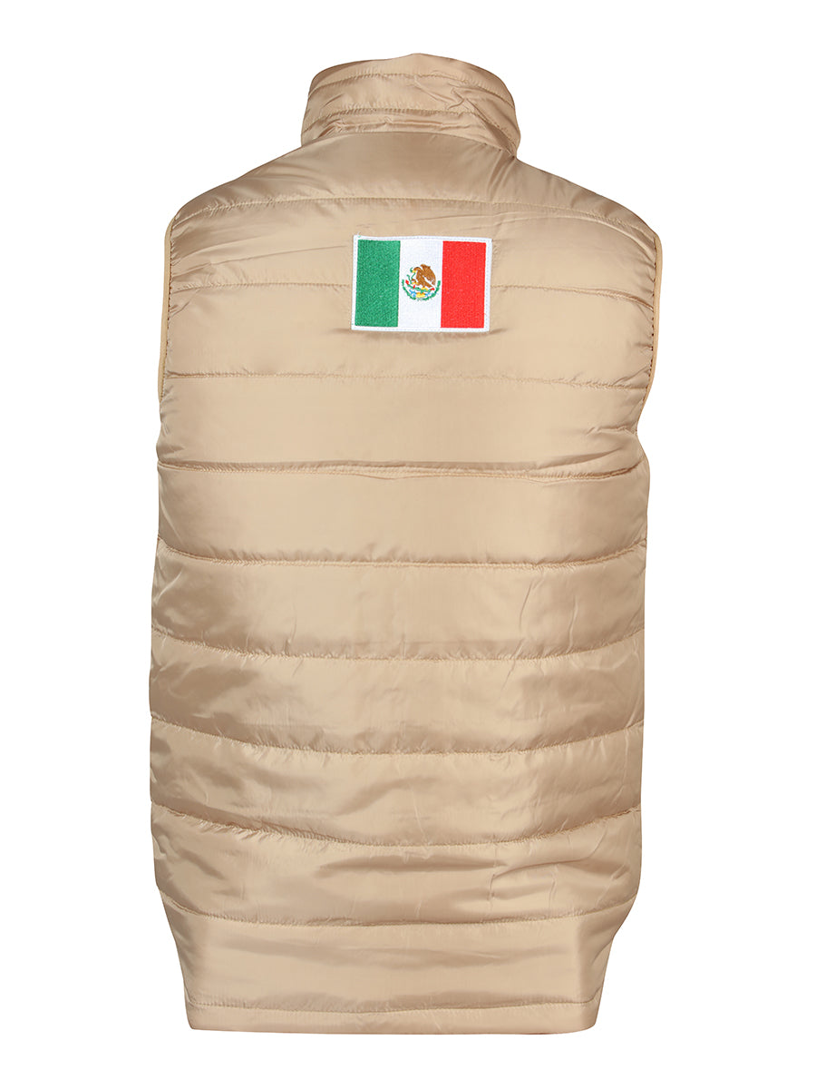 CHALECO CASUAL EL GENERAL 2019-211 100% POLIÉSTER CAQUI/CAFÉ 42557