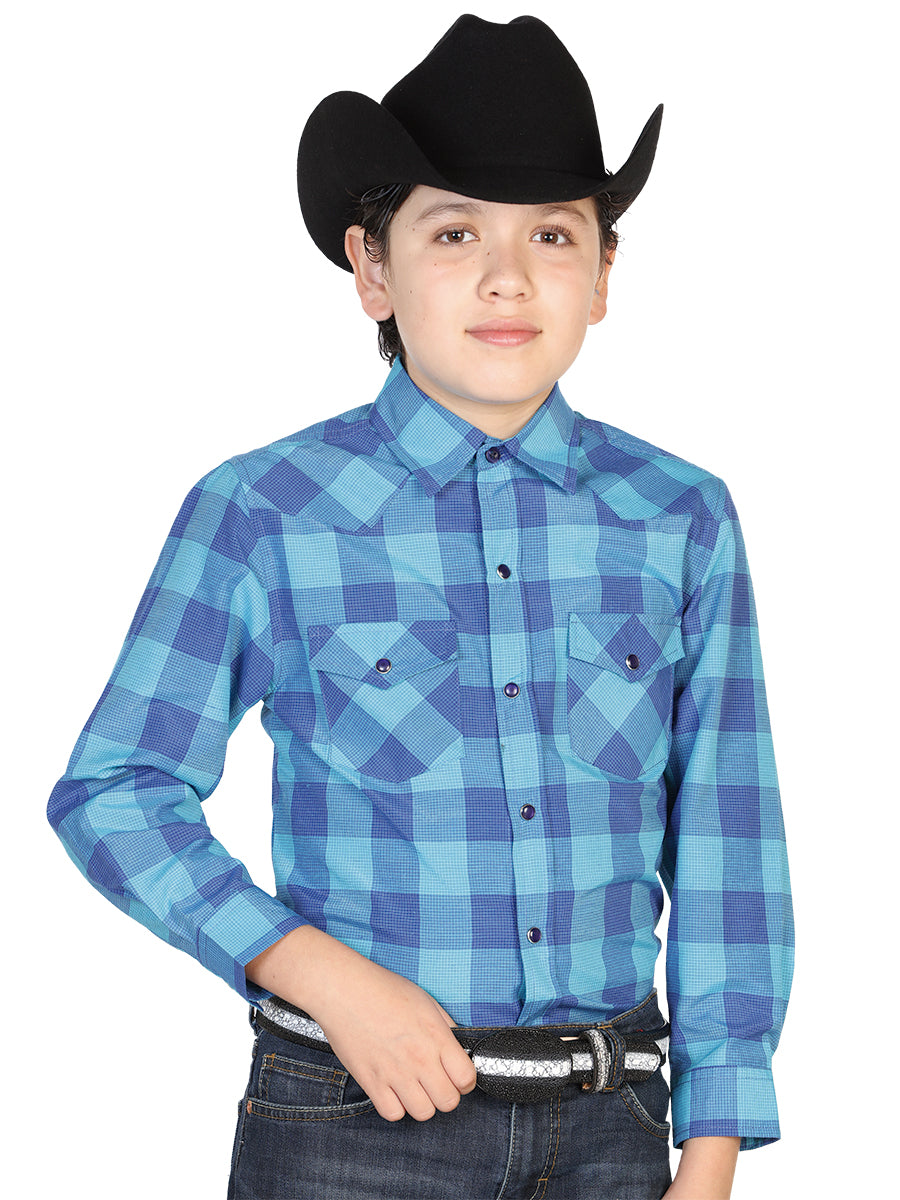 Camisa Vaquera Para Nino El General 2019-119 55% Algodón 45% Poliéster Azul 42560