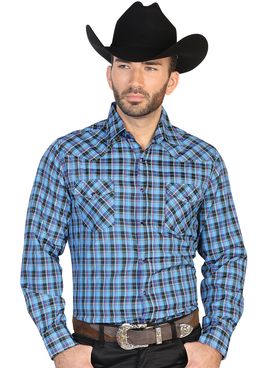 Camisa Vaquera Manga Larga El General 019-127 55% Algodón 45%poliéster Azul/negro 42568