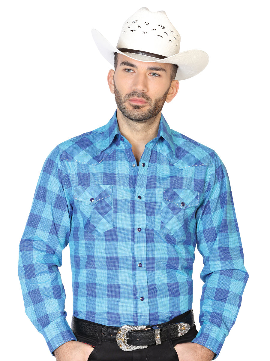 Camisa Vaquera C/Costura Gruesa El General 2019-155 55% Algodón 45%Polyester Azul 42619
