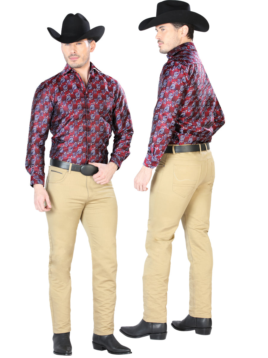 Pantalon Chino El Senor De Los Cielos Fp-1208 97% Algodon 3% Spandex Caqui 42849
