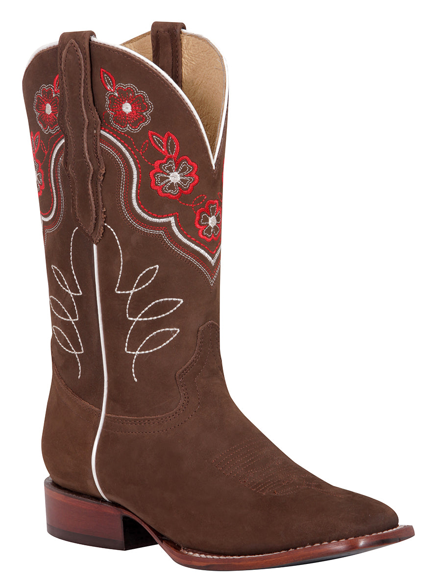 Bota Rodeo Dam-flr-5 Piel Bovino Nobuck Camellolo 42980