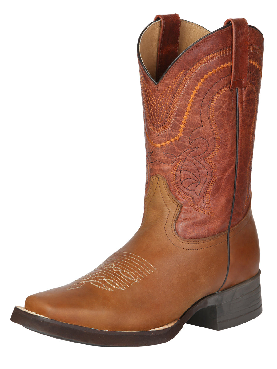 Bota Vaquera Rodeo El General Piel Crazy para Hombre - Modelo 43005