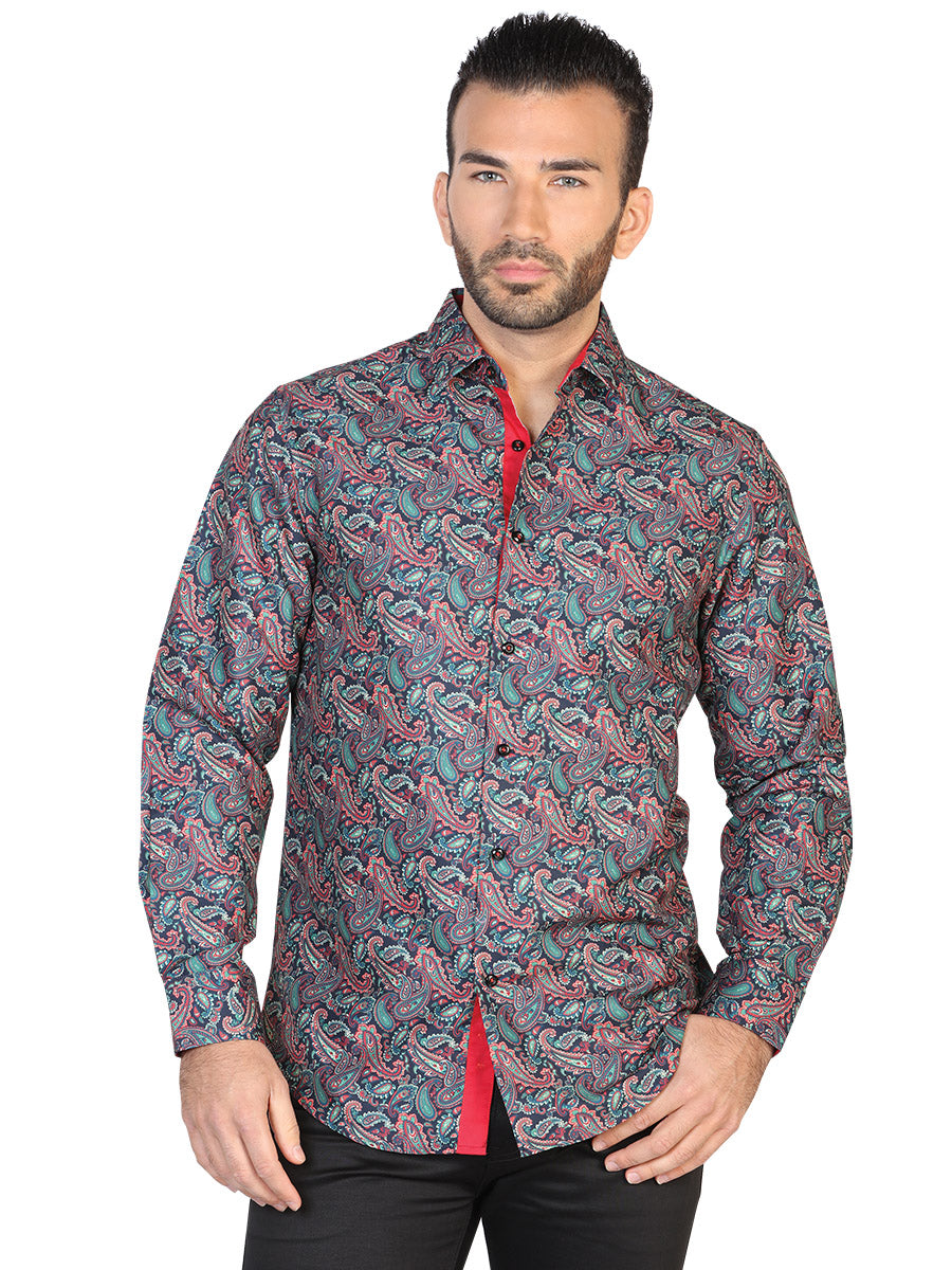 Camisa Casual M/ Larga El Senor De Los Cielos Ea001016 100% Poliester Verde 43058