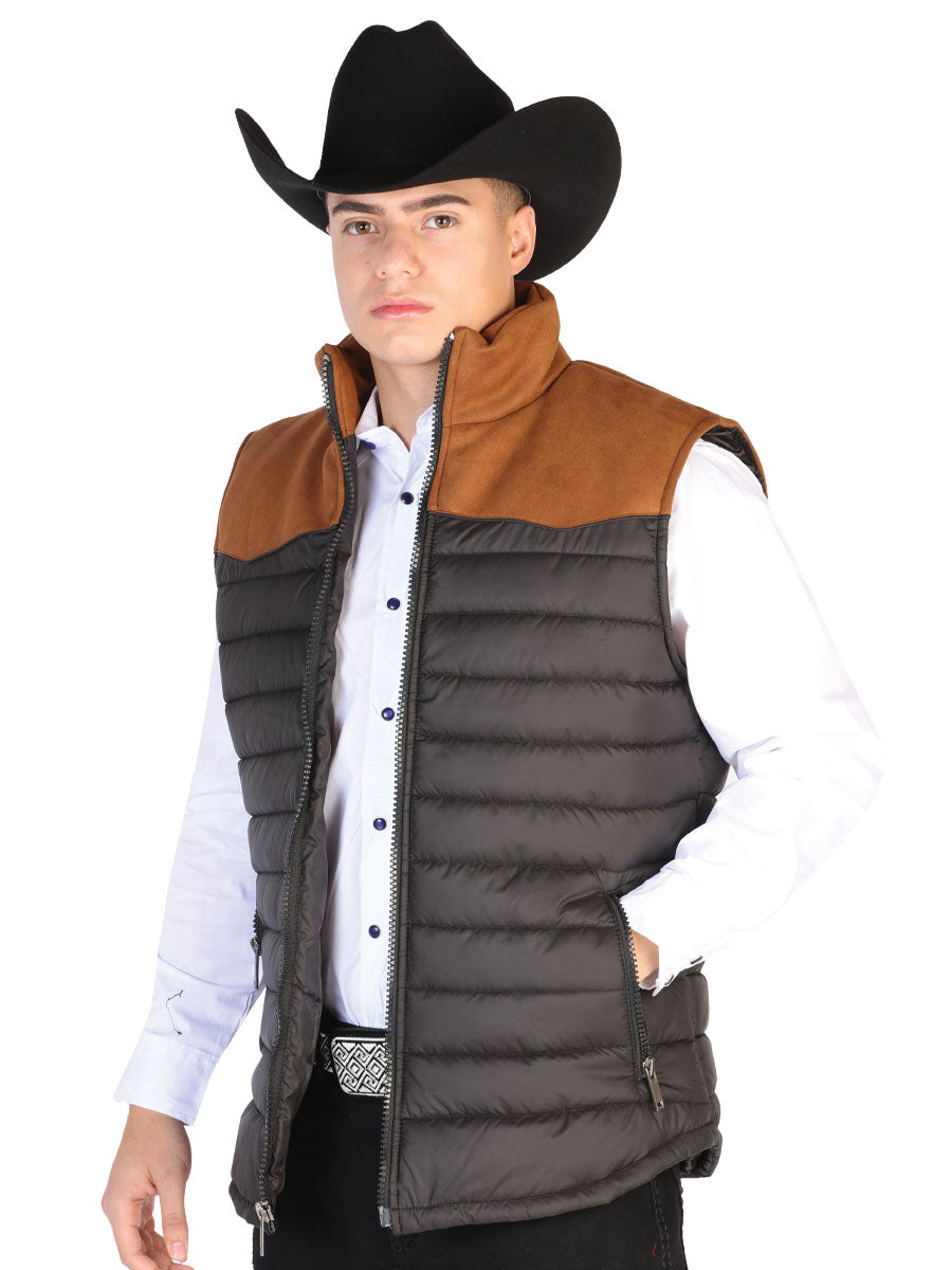 CHALECO EL GENERAL No.7 100% POLIESTER NEGRO/TAN 43315
