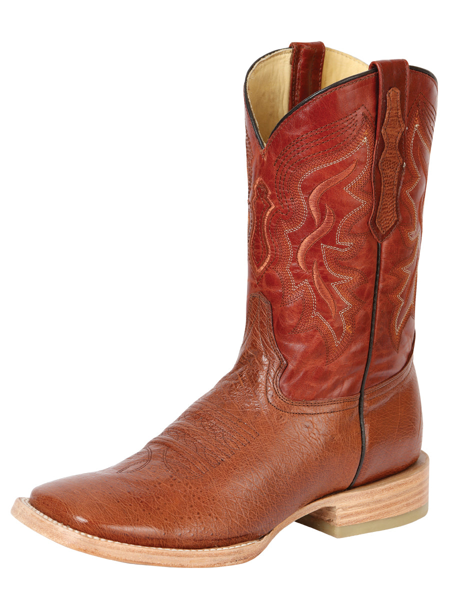 el General Caballero Exótico Ostrich Belly Vaquero Botas - Brandy 43517