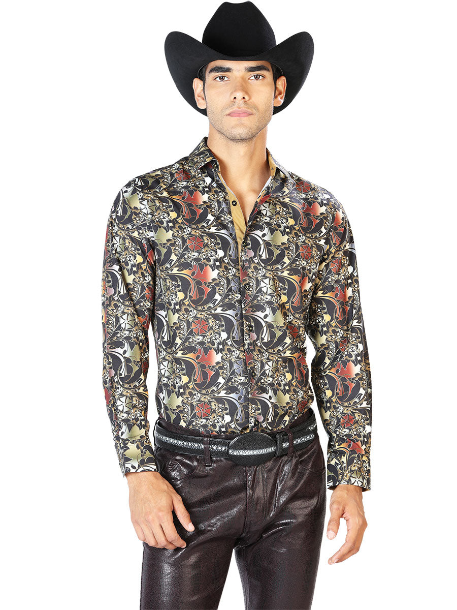 Café Casual Manga Larga Camisa 43539