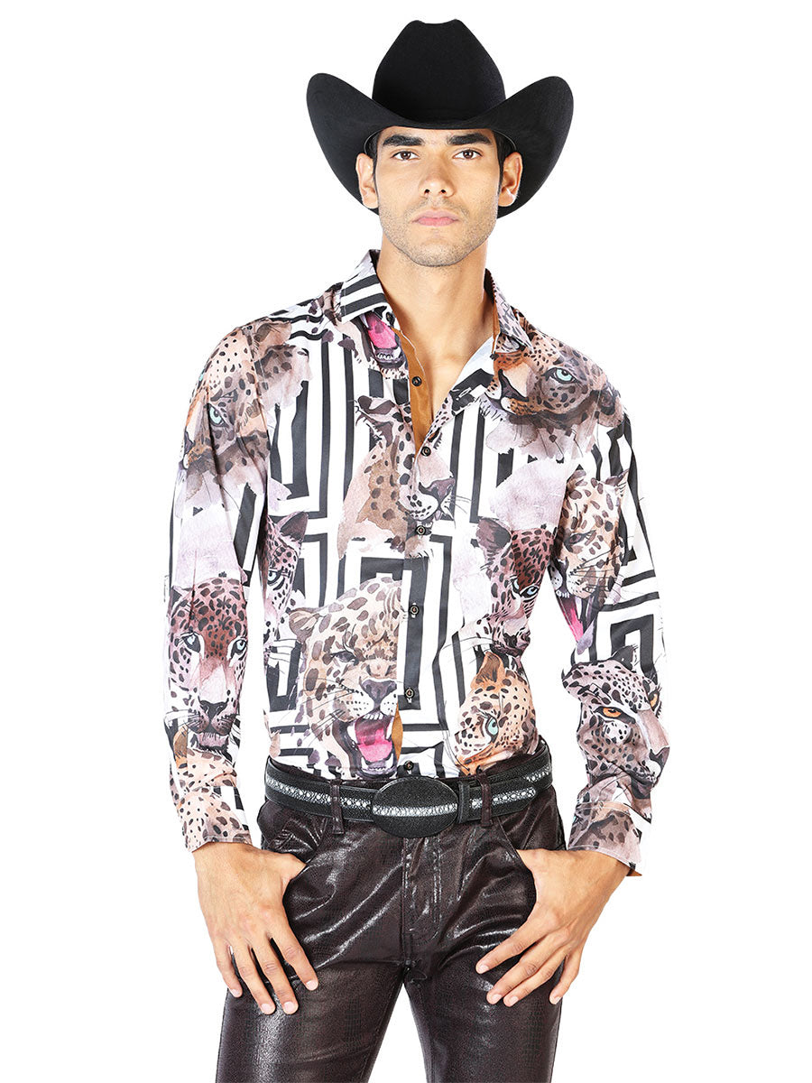 Jaguar Casual Manga Larga Camisa 43551