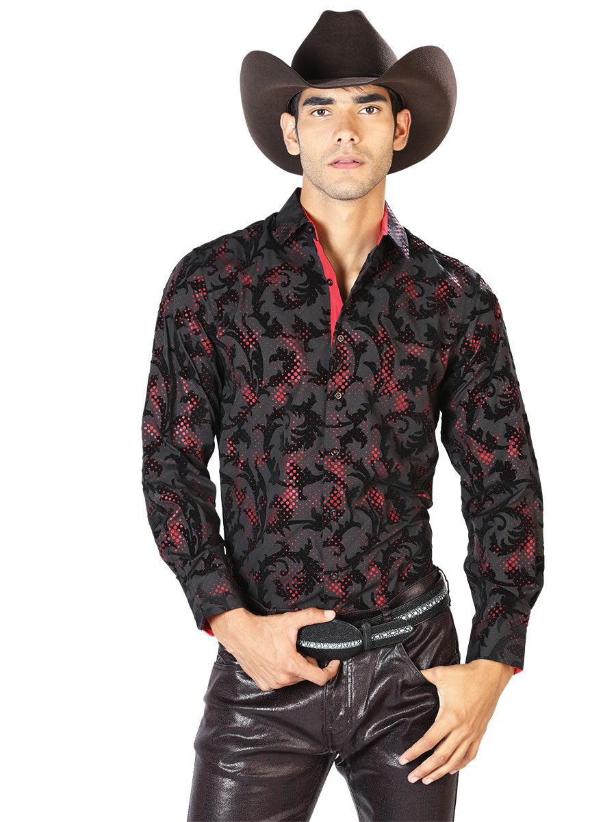Camisa Casual Manga L El Señor De Los Cielos Wh-017 97% Poliéster 3% Elastano Negro 43586