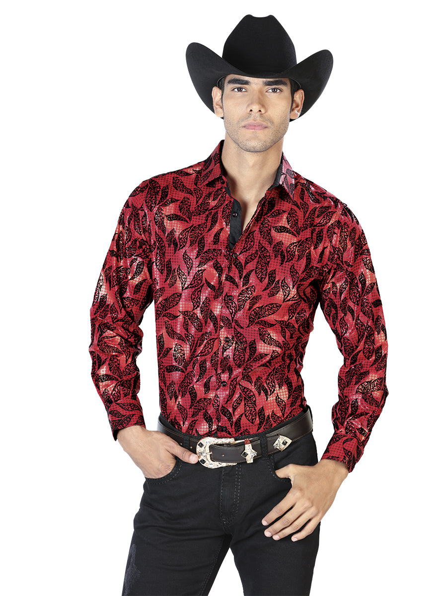 Vino Casual Manga Larga Camisa 43588