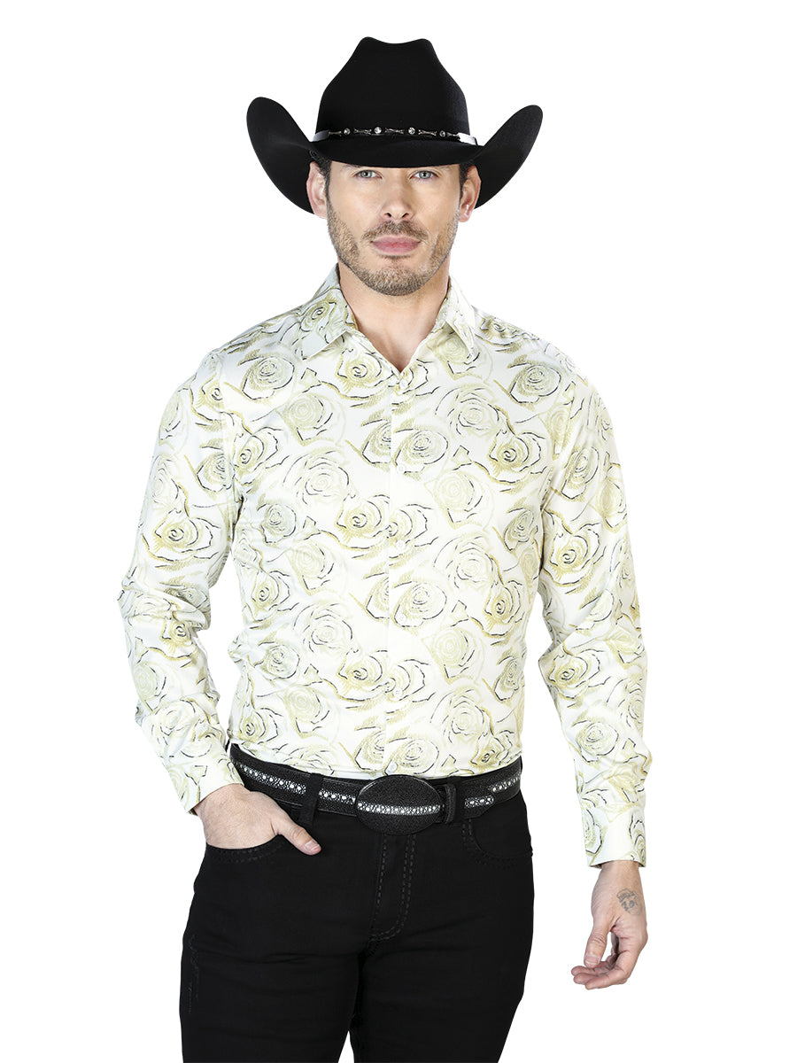 Ivory Casual Manga Larga Camisa 43678
