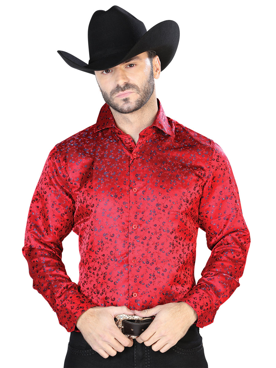 Camisa Casual Manga Larga El Señor De Los Cielos 2108026 100% Microfibra (Poliéster) Rojo/Azul 43764