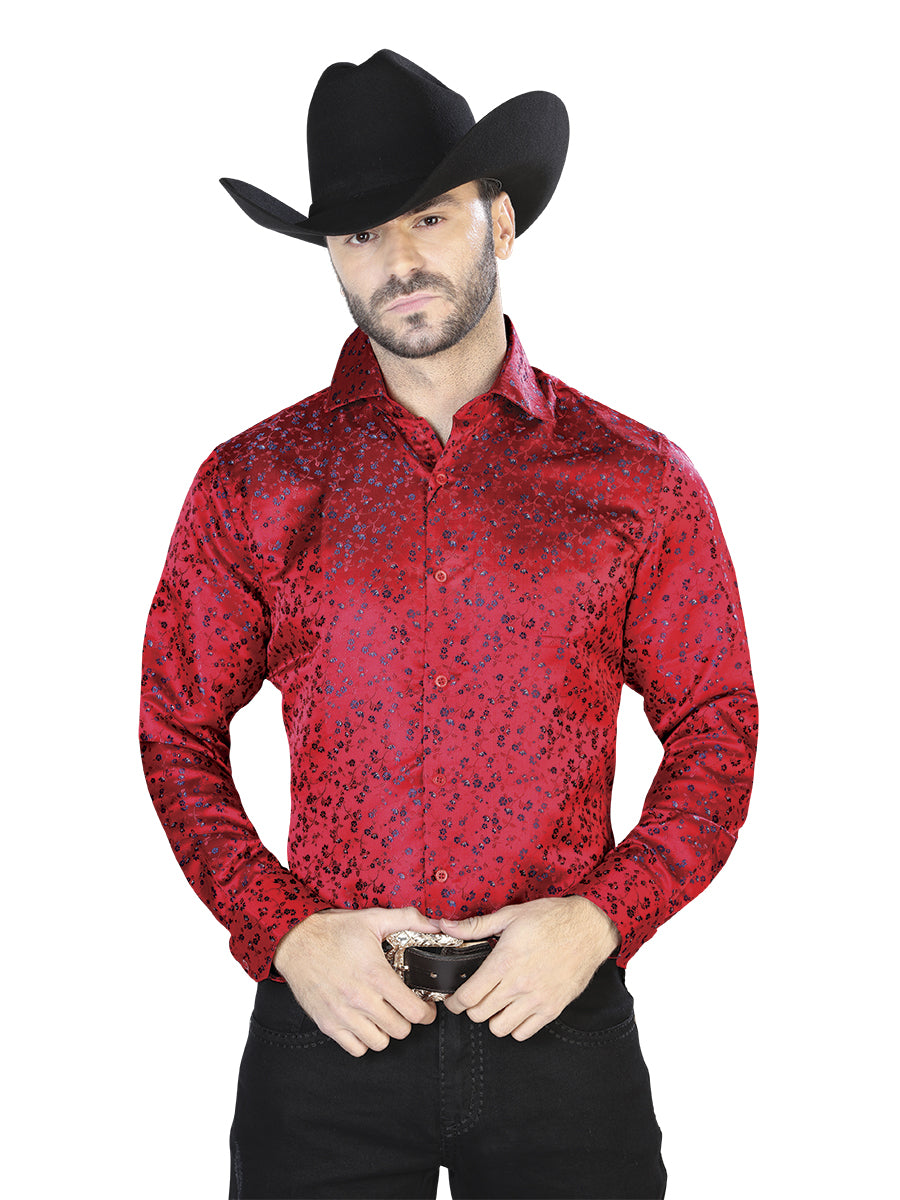 Camisa Casual Manga Larga El Señor De Los Cielos 2108026 100% Microfibra (poliéster) Rojo/azul 43764