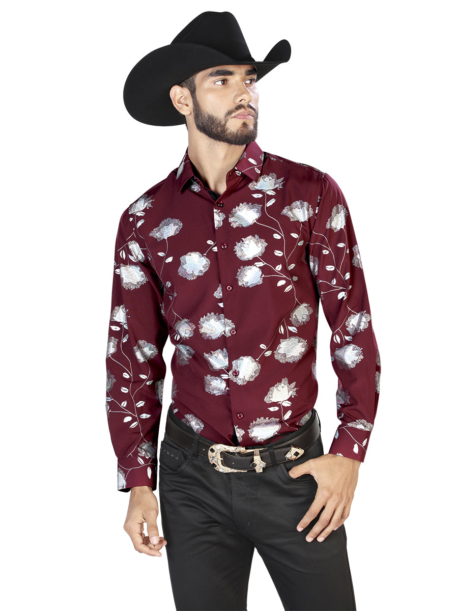 Vino Casual Manga Larga Camisa 43776