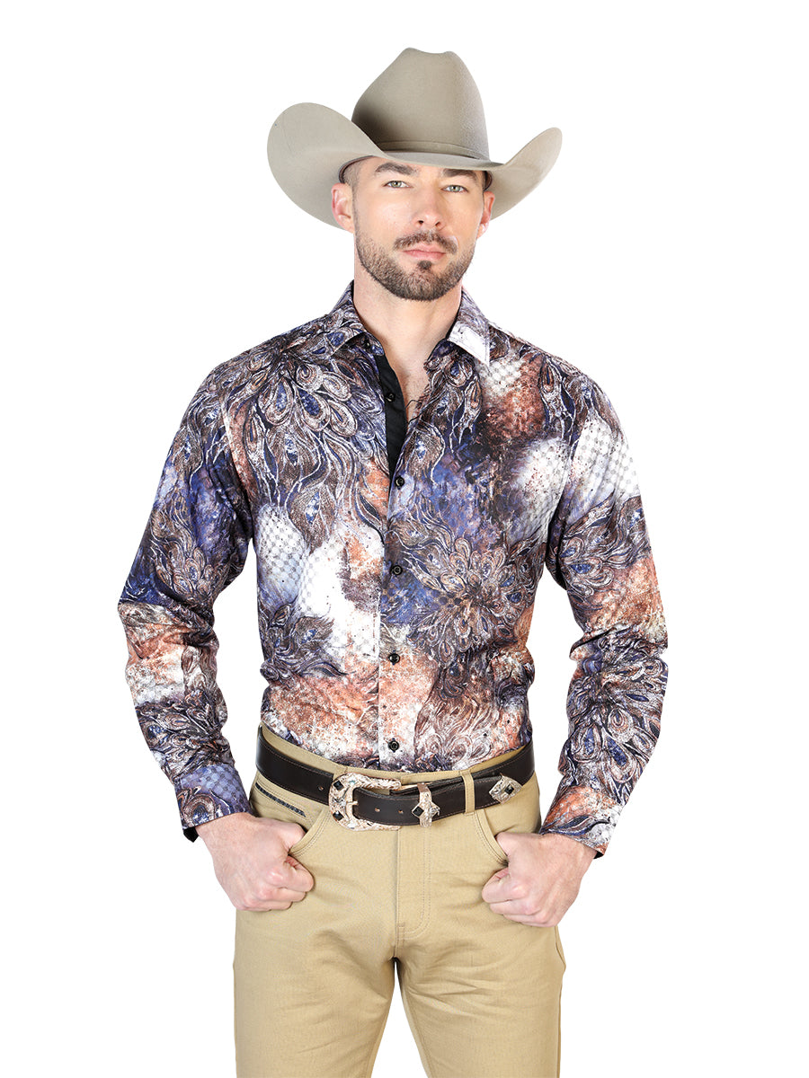 Negro Casual Manga Larga Camisa 43818