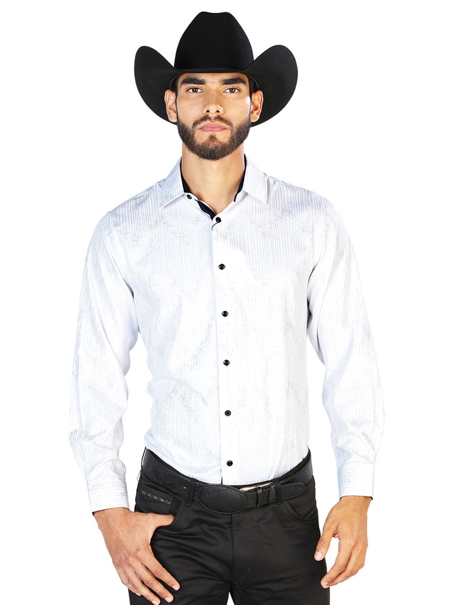 Camisa Casual Manga L El Señor De Los Cielos Wh7-201 97% Poliéster 3% Elastano Blanco 43842