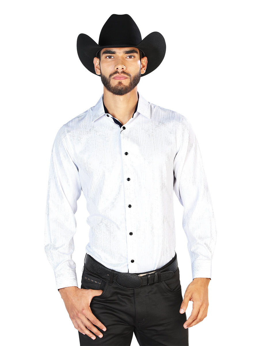 Camisa Casual Manga L El Señor De Los Cielos Wh7-201 97% Poliéster 3% Elastano Blanco 43842