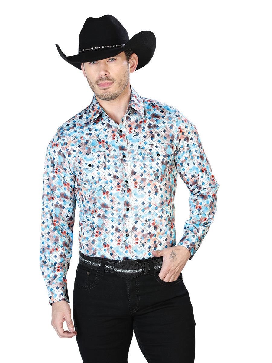 Multicolor Casual Manga Larga Camisa 43933