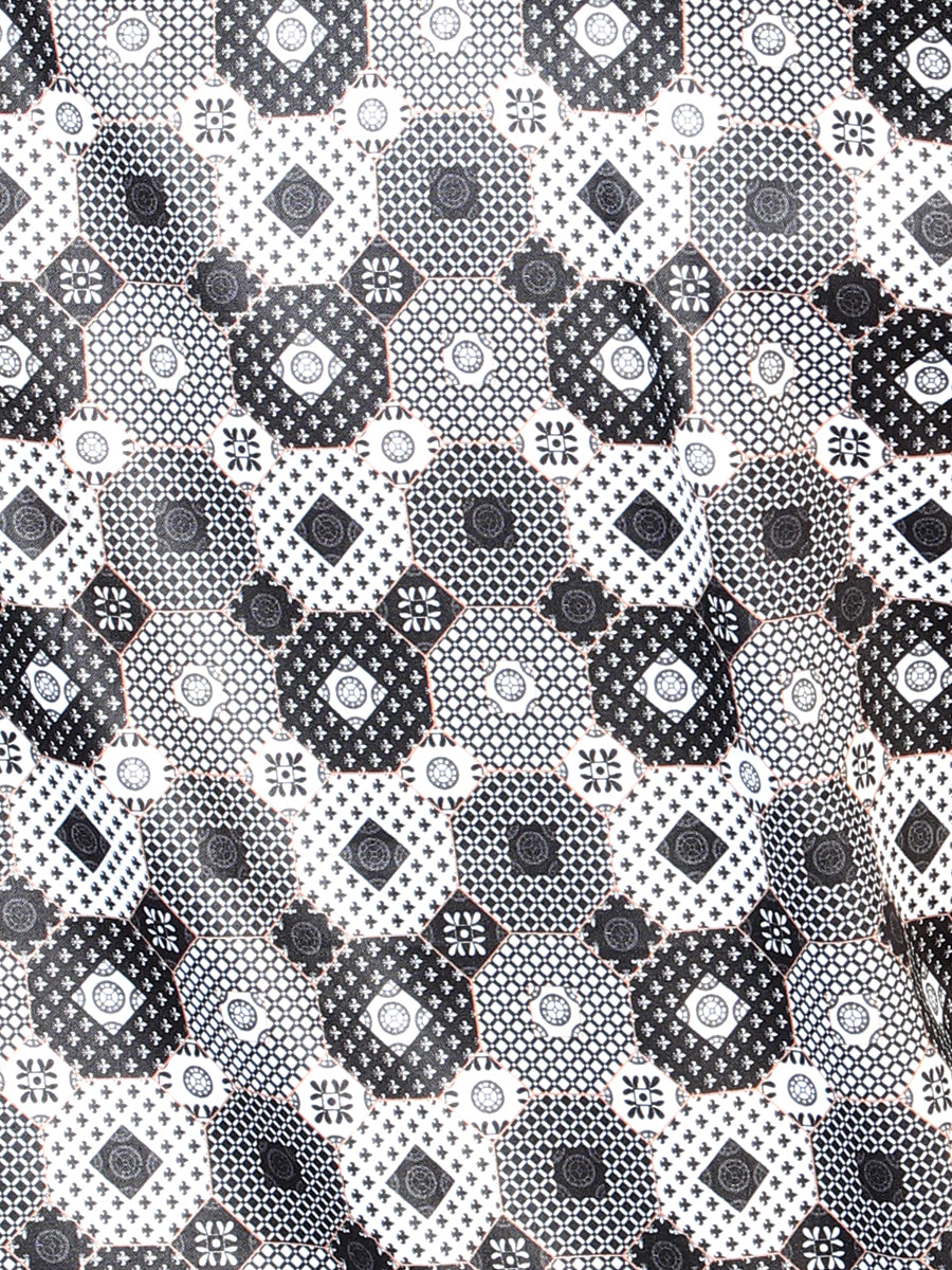 Negro y Gris Casual Manga Larga Camisa 43939