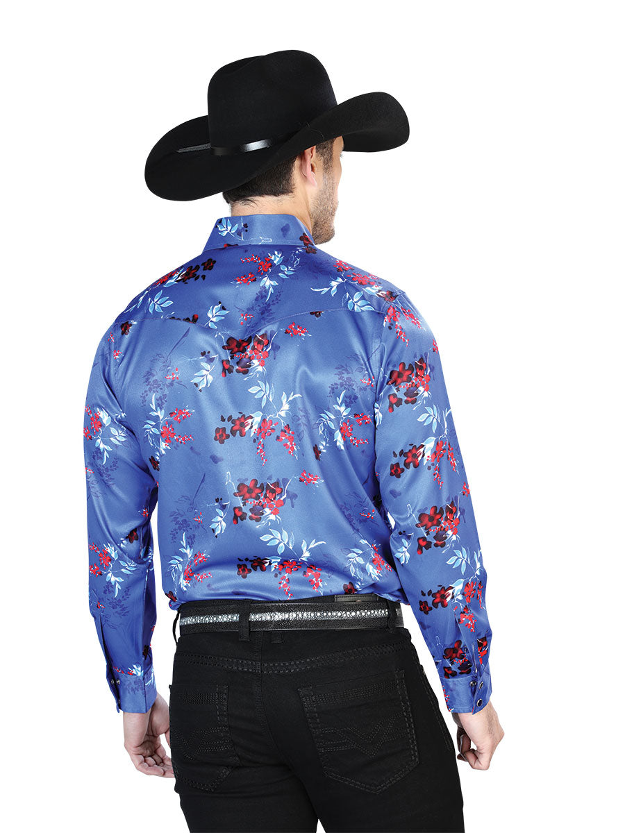 Camisa Casual El Señor De Los Cielos 27 97%Poliéster 3%Lycra Azul Real 43942