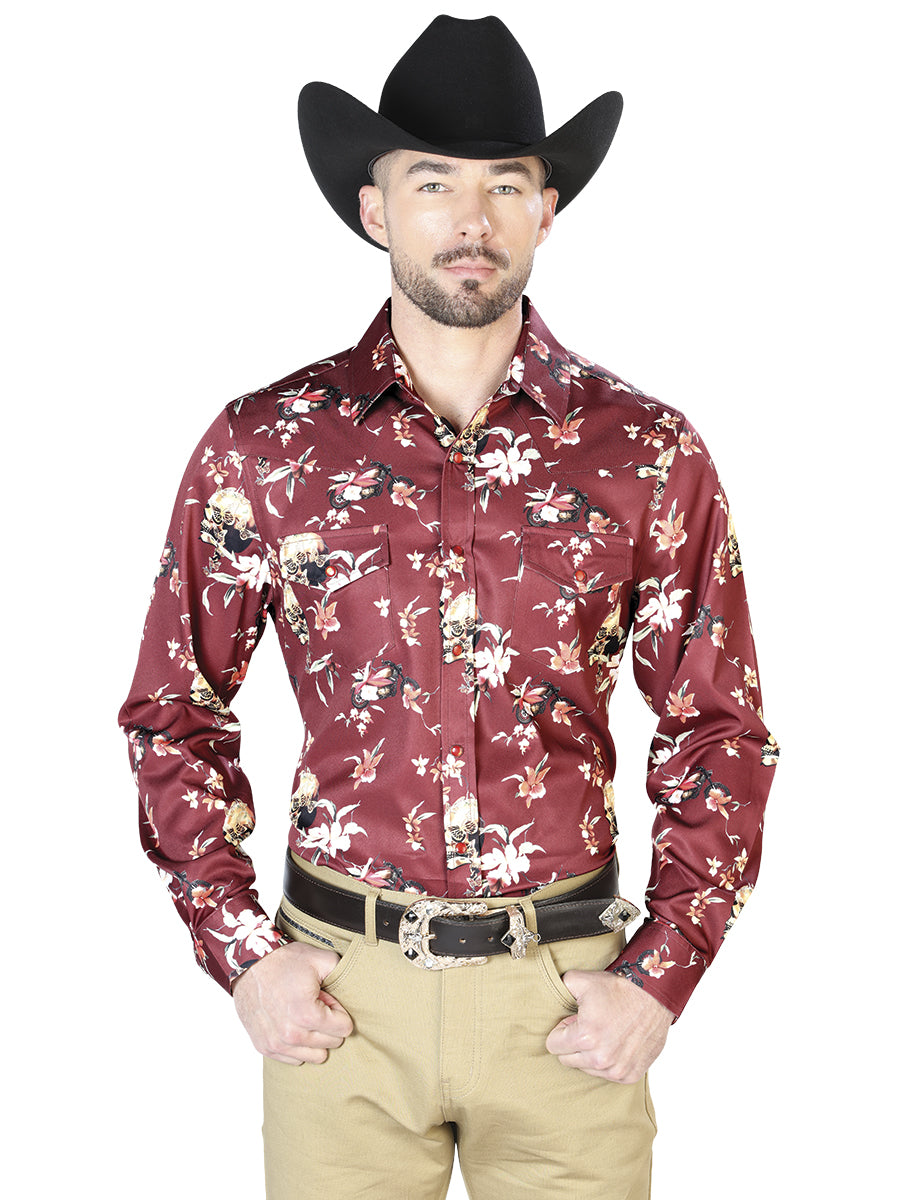 Camisa Casual Manga Larga El Señor De Los Cielos 36 97%Poliéster 3%Lycra Marrón/Multicolor 43951