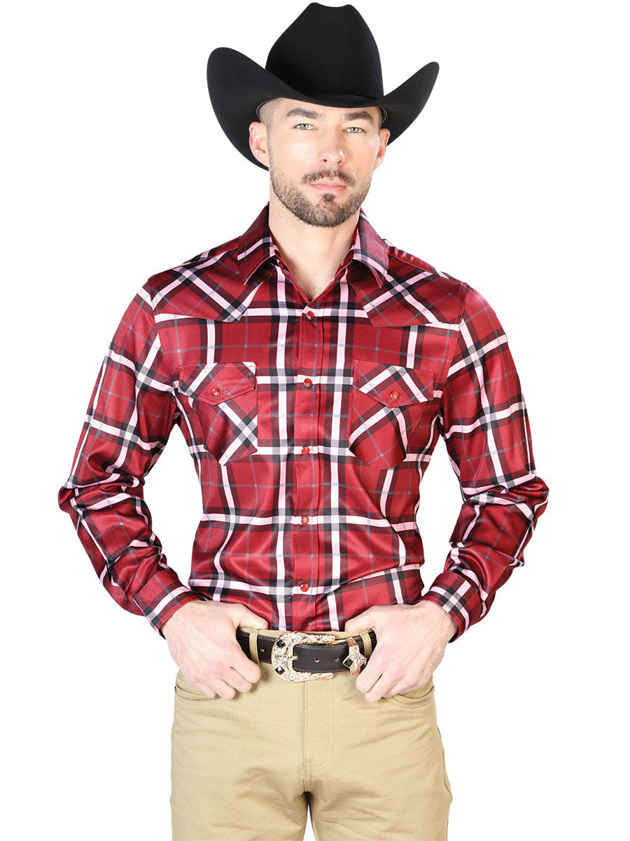 Camisa Casual Manga Larga El Señor De Los Cielos 47 97%poliéster 3%lycra Marrón/multicolor 43962