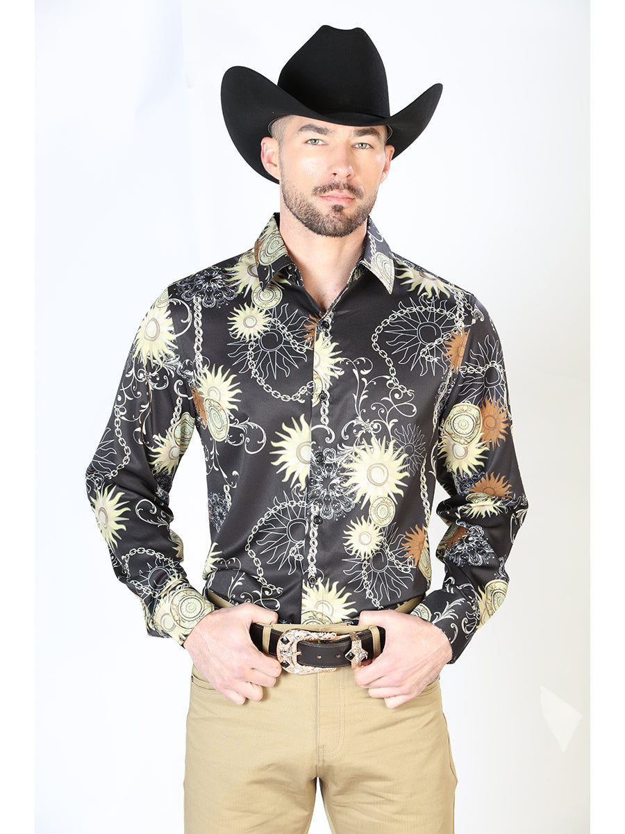 Camisa Casual Manga Larga El Señor De Los Cielos 7 97%Poliéster 3%Lycra Blanco/Negro 43992