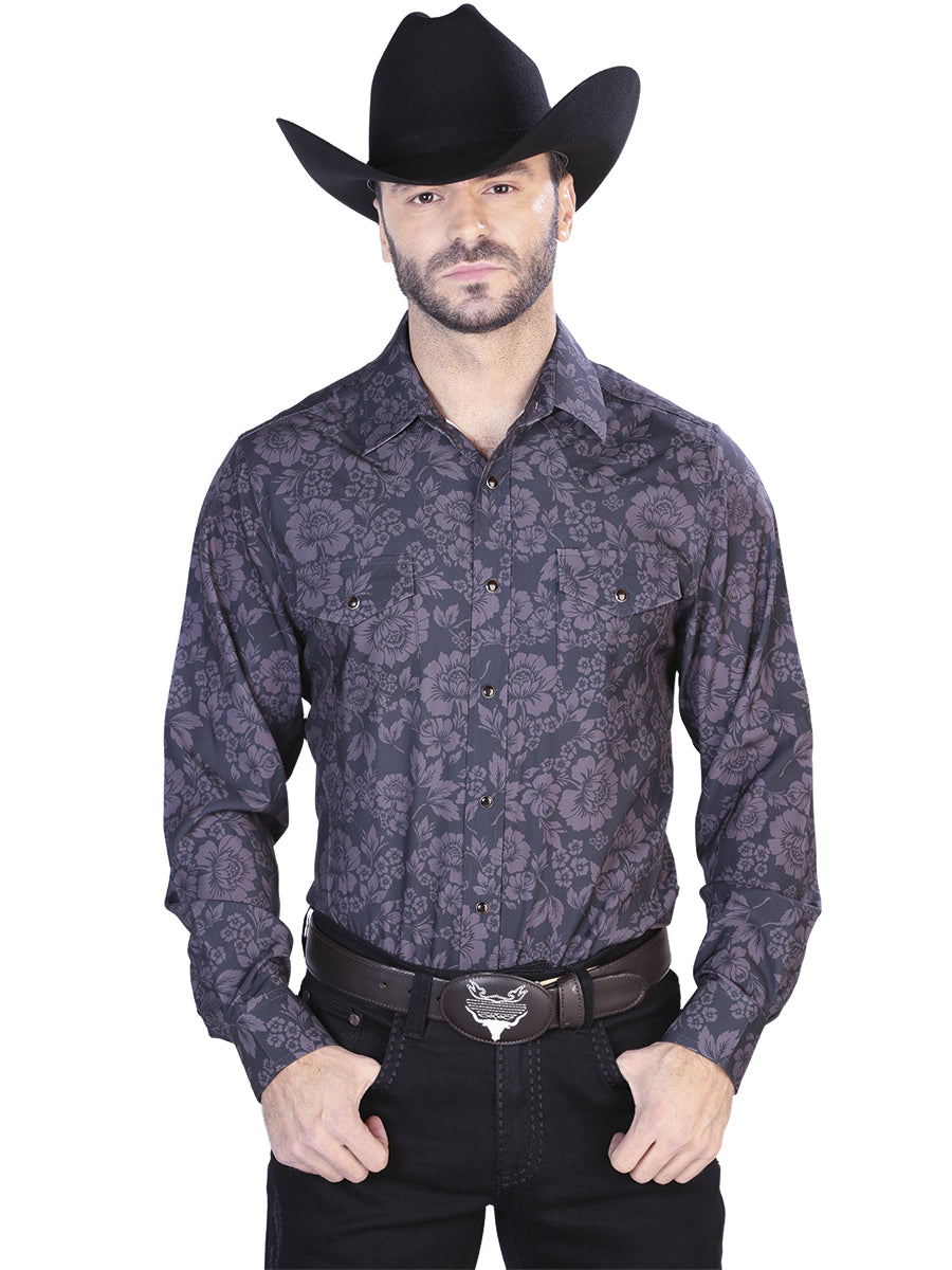 Camisa Casual Manga Larga El Señor De Los Cielos 30 97%Poliéster 3%Lycra Negro 44100