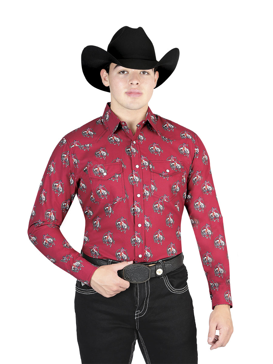 el General Rojo Vaquero Camisa 44306