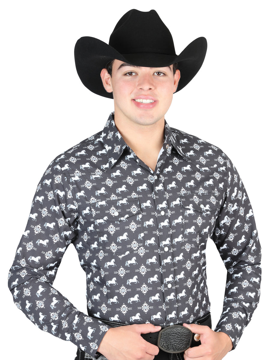 el General Vaquero Camisa - Negro 44320