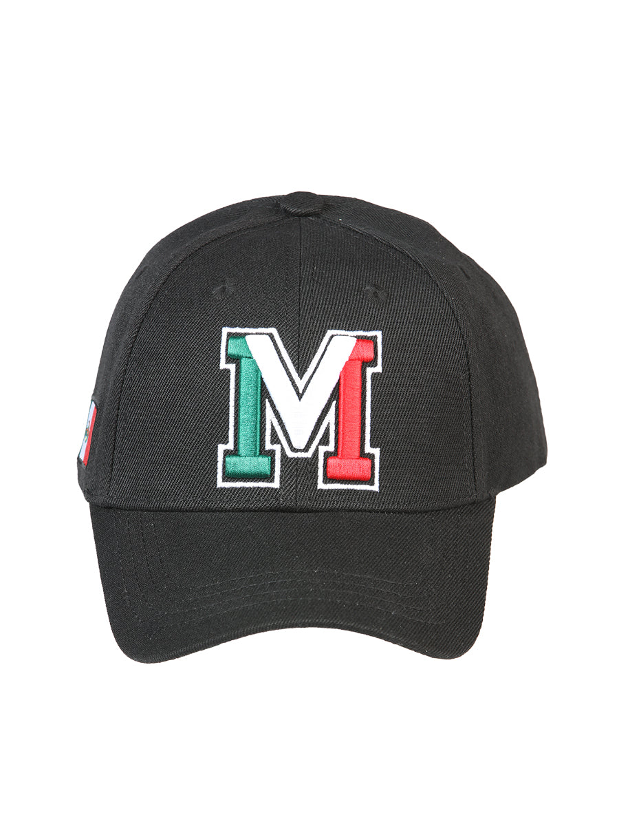 Gorra El General Letra M Tela Negro/tricolor 44384