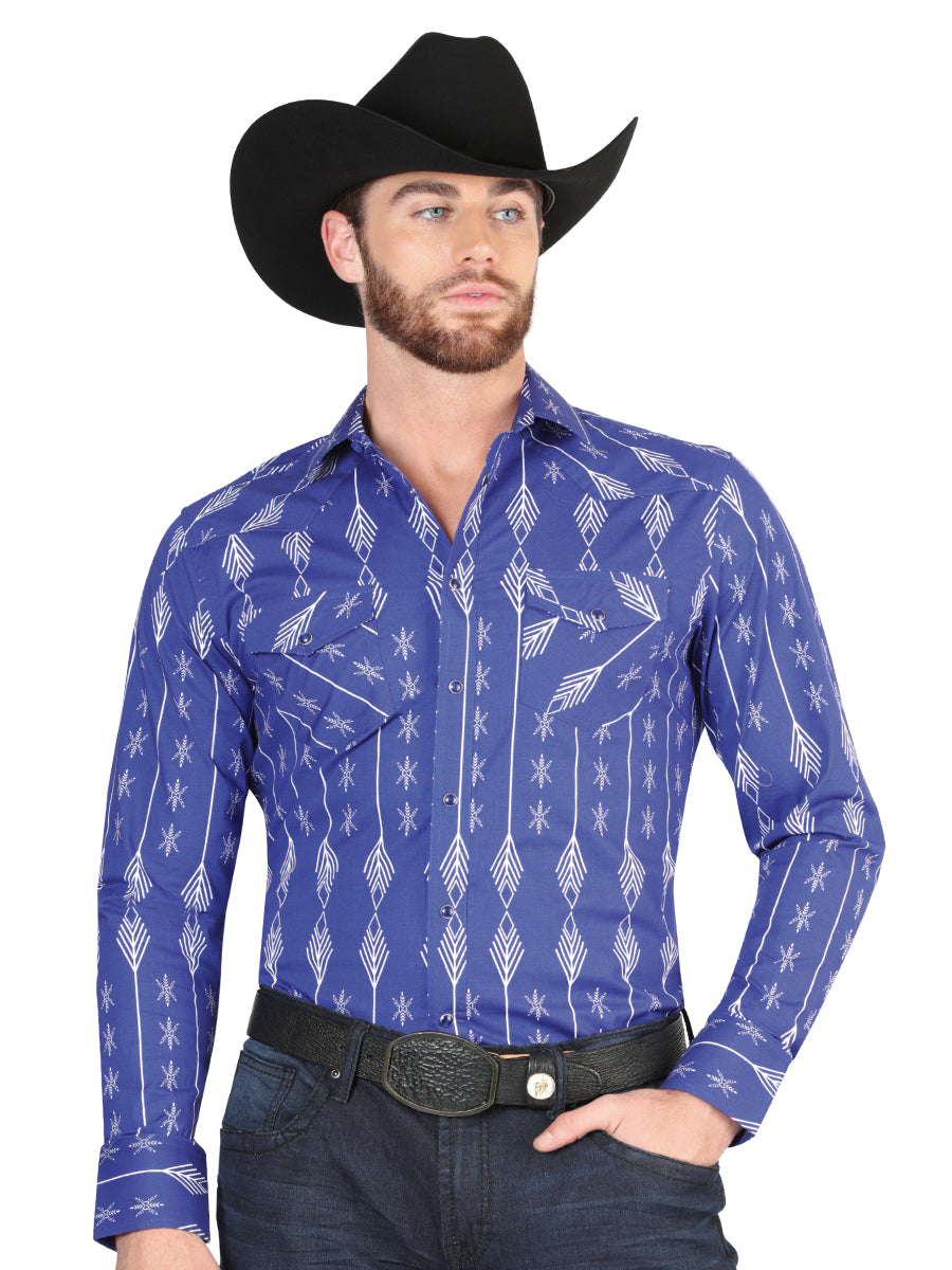 Camisa Vaquera M/ Larga El Senor De Los Cielos 23-26 97% Algodón 3% Lycra Azul 44434