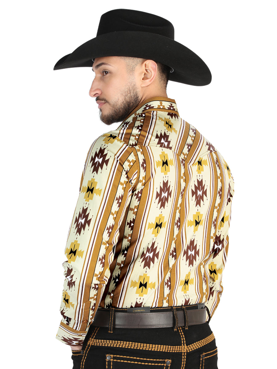 el General - Casual Manga Larga Camisa - Taupe 44471