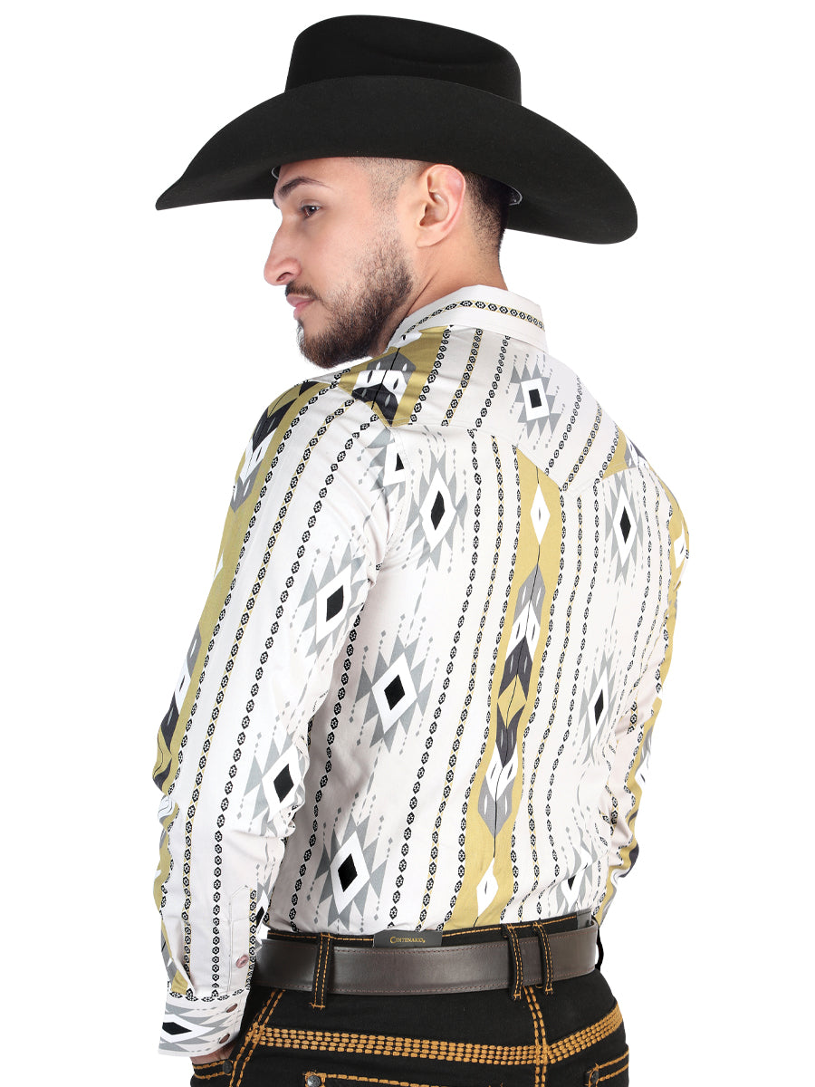 el General - Casual Manga Larga Camisa - Gris 44473