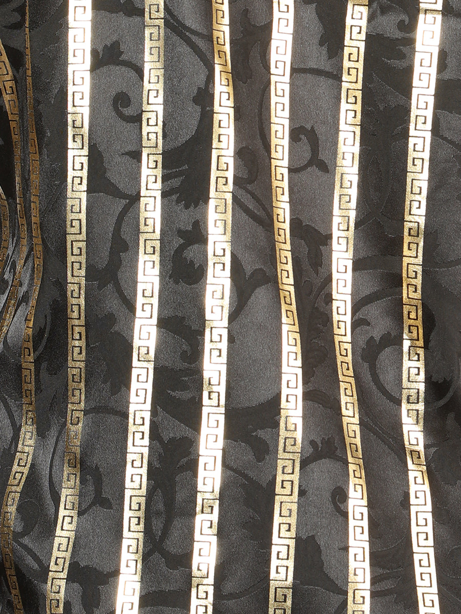 el General Negro/dorado Casual Long - Sleeve Camisa 44554