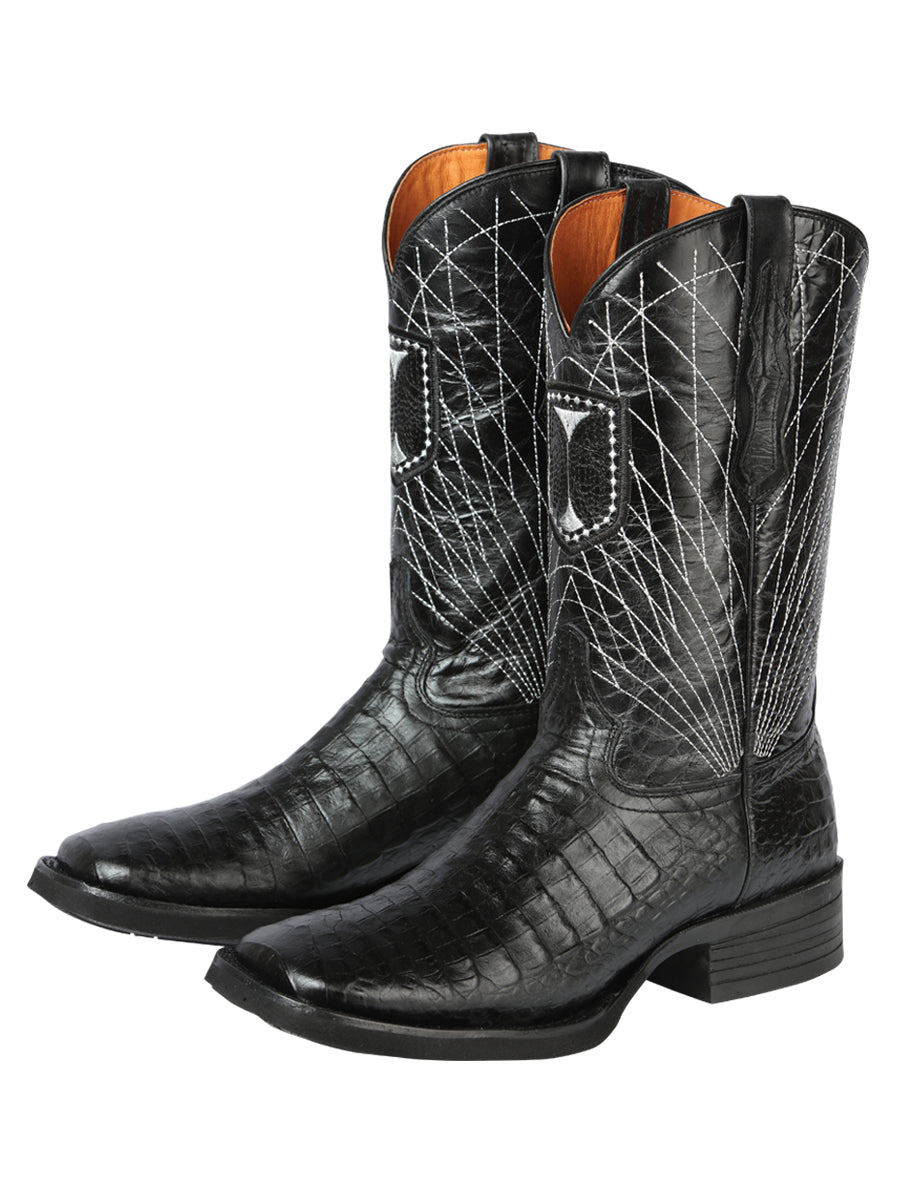 el General Rodeo - Printed Alligator Piel Botas - Negro 44671