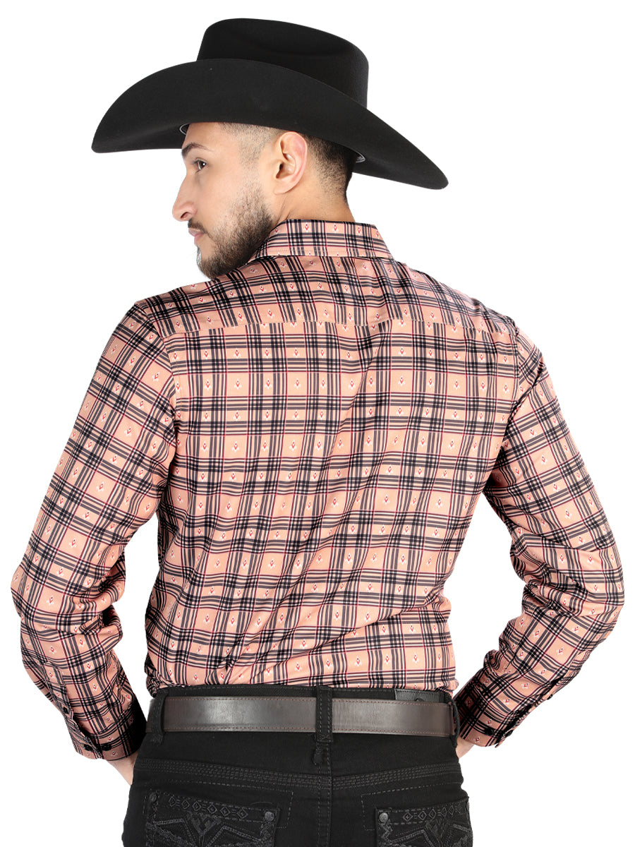 el General - Casual Long - Sleeve Camisa - Beige/negro 44697