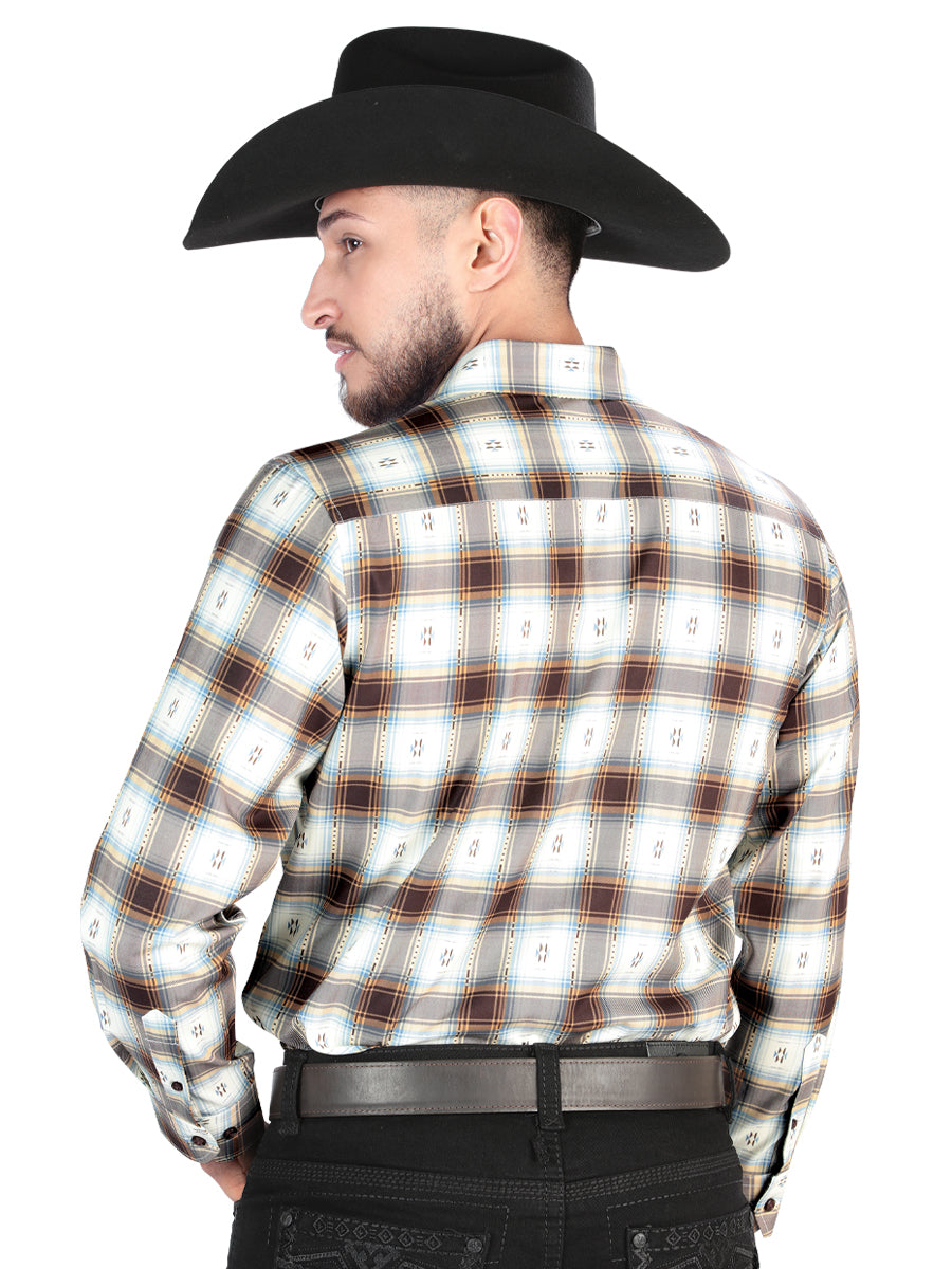 el General - Casual Manga Larga Camisa - Café/sand 44700